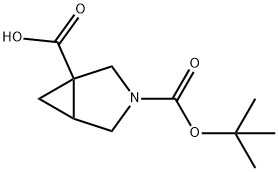 3-BOC-3-アザビシクロ[3.1.0]ヘキサン-1-カルボン酸 化学構造式