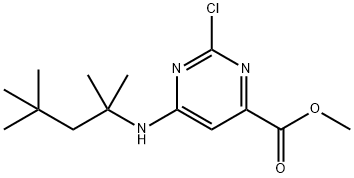 Methyl 2-chloro-6-(2,4,4-triMethylpentan-2-ylaMino)pyriMidine-4-carboxylate Structure