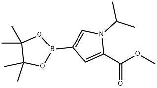 甲基 1-异丙基-4-(4,4,5,5-四甲基-1,3,2-二氧杂硼烷-2-基)-1H-吡咯-2-羧酸甲酯,1367830-46-3,结构式