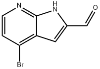 4-ブロモ-1H-ピロロ[2,3-B]ピリジン-2-カルブアルデヒド 化学構造式