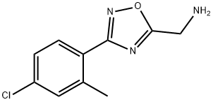 3-(4-氯-2-甲基苯基)-1,2,4-噁二唑-5-甲胺 结构式