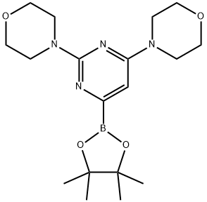 4,4'-(6-(4,4,5,5-tetraMethyl-1,3,2-dioxaborolan-2-yl)pyriMidine-2,4-diyl)diMorpholine 化学構造式