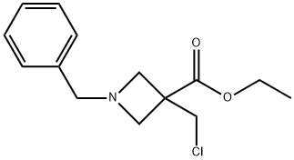 1-benzyl-3-chloroMethylazetidine-3-carboxylic acid ethyl ester Structure