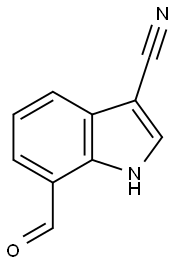 7-甲酰-1H-吲哚-3-甲腈, 1373137-75-7, 结构式