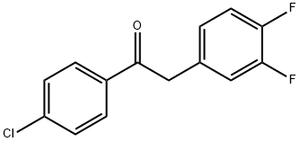 1-(4-氯苯基)-2-(3,4-二氟苯基)乙烷-1-酮 结构式