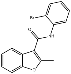 N-(2-溴苯基)-2-甲基苯并呋喃-3-甲酰胺 结构式