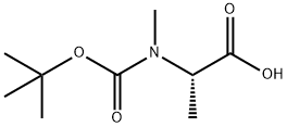 BOC-N-甲基-DL-丙氨酸 结构式