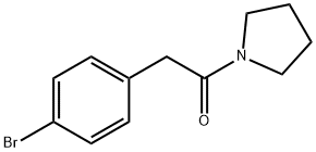2-(4-ブロモフェニル)-1-(ピロリジン-1-イル)エタノン 化学構造式