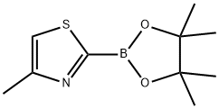 4-甲基-2-(4,4,5,5-四甲基-1,3,2-二噁硼烷-2-基)噻唑, 1374511-92-8, 结构式
