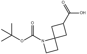1-[(叔丁氧基)羰基]-1-氮杂螺[3.3]庚烷-6-羧酸,1374659-11-6,结构式