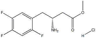 （R）3-氨基-4-（2,4,5-三氟苯基）丁酸甲酯盐酸盐,1374985-05-3,结构式