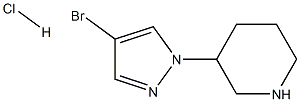 3-(4-BroMopyrazol-1-yl)piperidine, HCl Structure