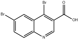 4,6-DibroMoquinoline-3-carboxylic acid 化学構造式
