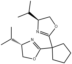 (4S,4'S)-2,2'-(Cyclopentane-1,1-diyl)-bis(4-isopropyl-4,5-dihydrooxazole)|(4S,4'S)-2,2'-(环戊烷-1,1-二基)-双(4-异丙基-4,5-二氢噁唑)