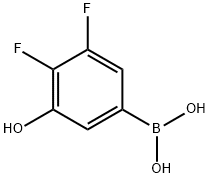 3,4-Difluoro-5-hydroxyphenylboronic acid, 1379466-84-8, 结构式