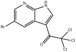 1-(5-broMo-1H-pyrrolo[2,3-b]pyridin-3-yl)-2,2,2-trichloroethanone Struktur