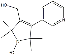 2,5-Dihydro-3-(hydroxyMethyl)-2,2,5,5-tetraMethyl-4-(3-pyridinyl)-1H-pyrrol-1-yloxy, 1379779-17-5, 结构式