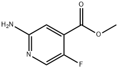 2-Amino-5-fluoro-4-pyridinecarboxylic acid methyl ester 化学構造式