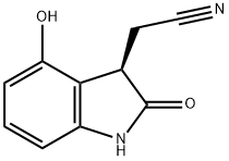 2-(4-Hydroxy-2-oxoindolin-3-yl)acetonitrile Struktur