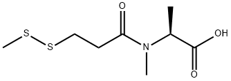 (S)-2-(N-Methyl-3-(Methyldisulfanyl)propanaMido)propanoic acid 化学構造式