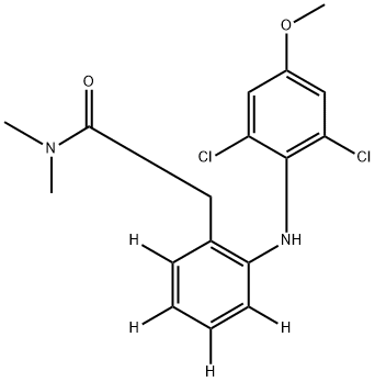 2-(2-((2,6-Dichloro-4-Methoxyphenyl)aMino)phenyl-d4)-N,N-diMethylacetaMide Structure