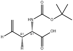 Boc-(R)-2-aMino-4- pentenoic acid,138246-06-7,结构式