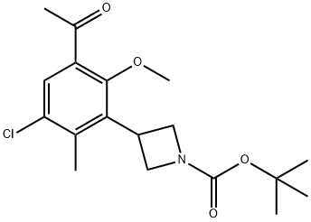tert-butyl 3-(3-acetyl-5-chloro-2-Methoxy-6-Methylphenyl)azetidine-1-carboxylate|