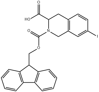 6-iodo-1,2,3,4-tetrahydroisoquinoline-3-carboxylic acid 化学構造式