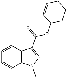 1H-Indazole-3-carboxylic acid, 1-Methyl-, 2-cyclohexen-1-yl ester Struktur