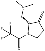 2-DiMethylaMinoMethylene-1-(2,2,2-trifluoro-acetyl)-pyrrolidin-3-one Structure