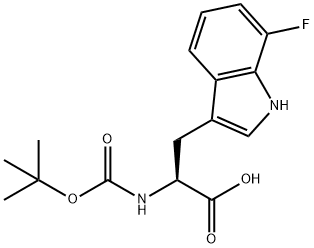 Boc-7-Fluoro-L-tryptophan Structure