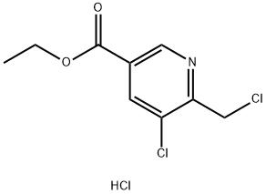 5-氯-6-氯甲基烟酸乙酯盐酸盐, 1384264-44-1, 结构式