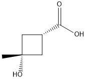 cis-3-Hydroxy-3-Methylcyclobutanecarboxylic acid Struktur