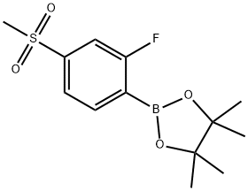 2-氟-4-甲砜基苯硼酸频哪醇酯, 1384951-71-6, 结构式