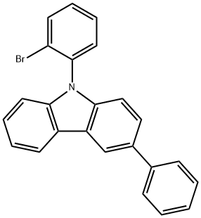 9-(2-溴苯基)-3-苯基-9H-咔唑 结构式