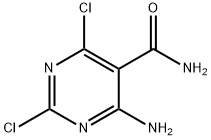 4-氨基-2,6-二氯嘧啶-5-甲酰胺 结构式