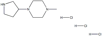 1-甲基-4-(3-吡咯烷基)哌嗪二盐酸盐,1390654-38-2,结构式