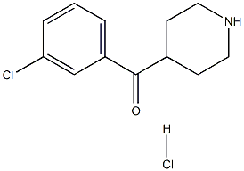 (3-Chlorophenyl)-4-piperidinyl-Methanone HCl 结构式