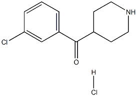 (3-Chlorophenyl)-4-piperidinyl-Methanone HCl,1391052-66-6,结构式