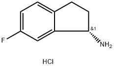 (S)-6-フルオロインダン-1-アミン塩酸塩 化学構造式