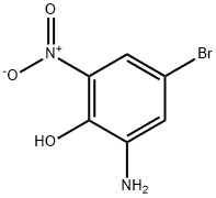 2-アミノ-4-ブロモ-6-ニトロフェノール 化学構造式