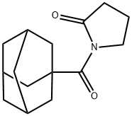 2-Pyrrolidinone, 1-(tricyclo[3.3.1.13,7]dec-1-ylcarbonyl)- Struktur