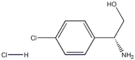 (R)-2-アミノ-2-(4-クロロフェニル)エタノール塩酸塩 化学構造式