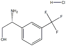(R)-2-アミノ-2-(3-(トリフルオロメチル)フェニル)エタノール塩酸塩 化学構造式