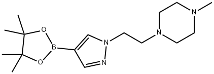 Piperazine, 1-Methyl-4-[2-[4-(4,4,5,5-tetraMethyl-1,3,2-dioxaborolan-2-yl)-1H-pyrazol-1-yl]ethyl]- Structure