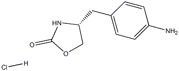 (4R)-4-[(4-アミノフェニル)メチル]-2-オキサゾリジノン一塩酸塩 化学構造式