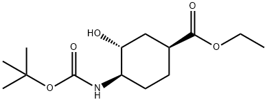 Ethyl (1S,3R,4R)4{[(tertbutoxy)carbonyl]aMino}3hydroxycyclohexane1carboxylate, 1392745-47-9, 结构式