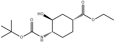 (1R,3S,4S)-4-(Boc-aMino)-3-hydroxy-cyclohexanecarboxylic acid ethyl ester 结构式