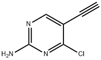 4-chloro-5-ethynylpyriMidin-2-aMine, 1392804-24-8, 结构式
