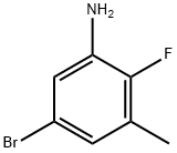 5-ブロモ-2-フルオロ-3-メチルアニリン 化学構造式